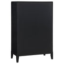 California King 5 Piece Bedroom Set With Fluted Detailing - Black