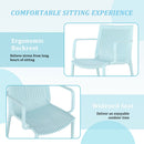 4 Modern Stackable Plastic Armchair Matched With Round Table by HouseOfZazla