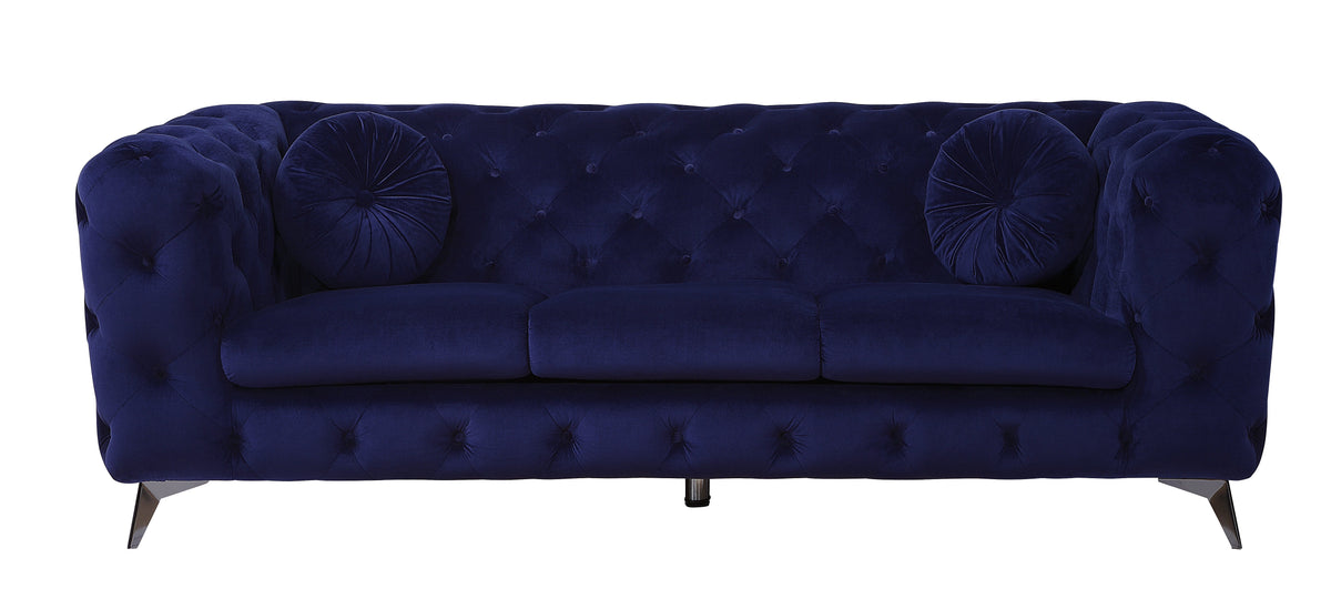 Atronia Blue Velvet Sofa, photo 5 of 5