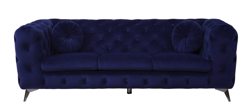 Atronia Blue Velvet Sofa, photo 5 of 5