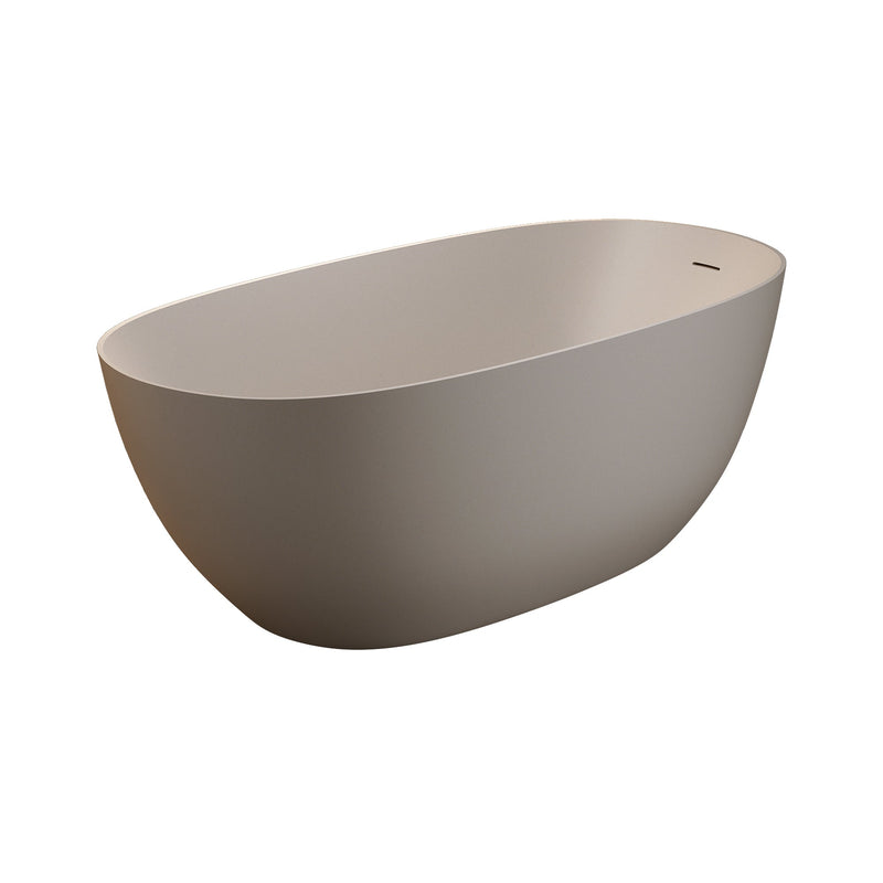 69'' Freestanding Bathtub Resin Stone Soaking Bathtub, photo 9 of 10