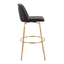 Toriano - Contemporary Fixed Height Barstool With Swivel And Round Footrest (Set of 2) by HouseOfZazla