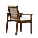 Outdoor Dining Chair Set with Acacia Wood & Wicker Rattan by HouseOfZazla