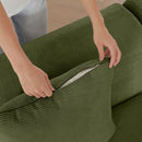 L Shaped Modular Sectional Sofa And Movable Ottoman by Unique Piece Furniture