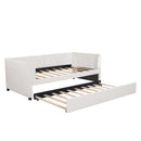 Upholstered Daybed With Ergonomic Design Backrest