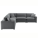 Caylie - Modular 5 Piece Sectional - Charcoal by HouseOfZazla