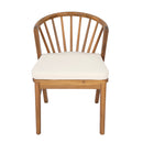 Outdoor Dining Chairs Set of 2, Acacia Wood Patio Chairs with Cushions by HouseOfZazla