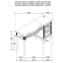 Colwood - 4 Drawer Vanity Desk With And Built In Charging - Silver Gray