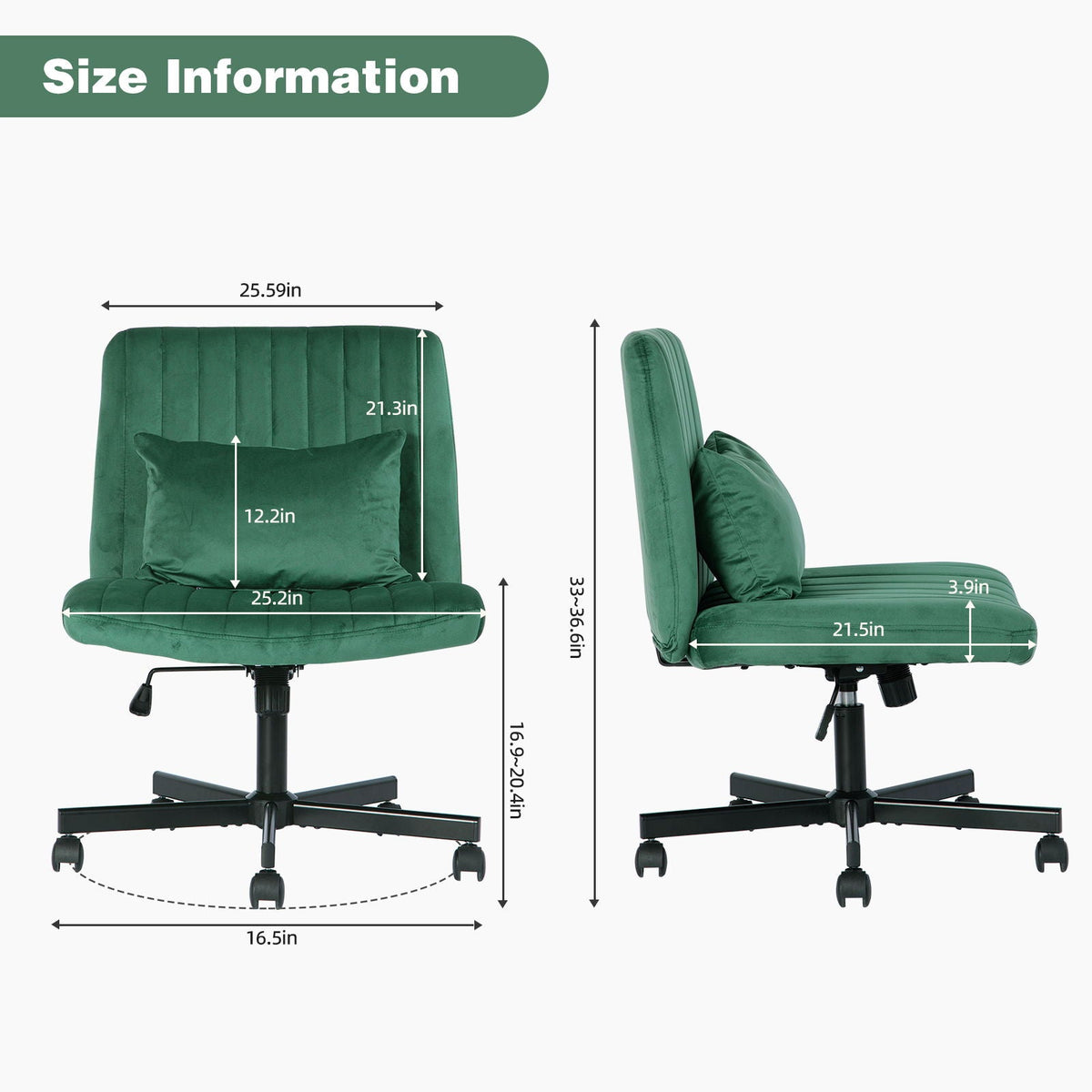 Criss Cross Office Chair With Adjustable Height, Ergonomic Design, photo 21 of 35