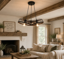 Rustic Industrial Wagon Wheel CHANDELIER TRIO Light by The Lamp Goods