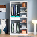 Freestanding Closet System with 6 Open Shelves and 2 Hanging Rods by HouseOfZazla