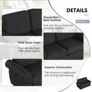 Pull Out Sofa Bed Loveseat Sleeper With Twin Size Memory Mattress With Two USB Ports For Living Room Spaces