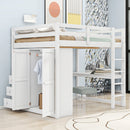 Loft Bed With Built In Wardrobe, Shelves And Drawers by Unique Piece Furniture