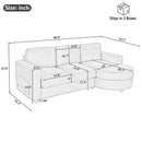 Modern L-Shaped Sectional Sofa With Curved Chaise, USB Ports, And Side Storage Pockets by Unique Piece Furniture