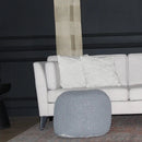 Semi Rounded Pouf Cable Knitted Perfect Seating