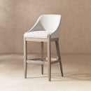 Newport 30.5" Coastal Curved Back Upholstered Barstool