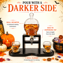 Skull Skeleton Wine & Whiskey Globe Decanter Set - 850 mL