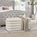 Fuji - Upholstered Oval Storage Bench by HouseOfZazla