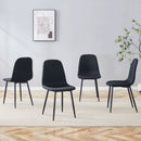 Modern Medieval Style Cushioned Side Chairs Set With Metal Legs For Kitchens