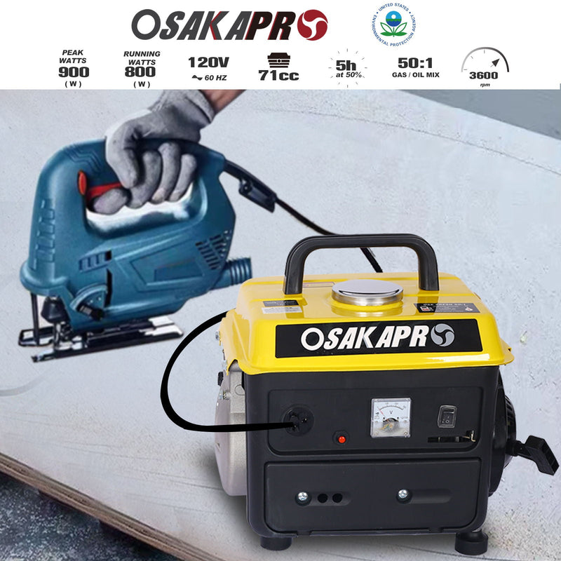Portable Outdoor Generator Low Noise Gas Powered For Home Use - Yellow, photo 11 of 12