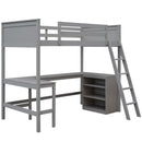Loft Bed With Shelves With Desk by HouseOfZazla