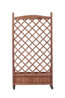 2-Pack Raised Garden Beds with Trellis, Outdoor Wooden Plant Box, and Plant Stand - Perfect for Vines and Flowers