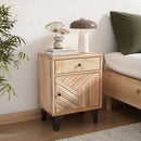 Solid Wood Vintage Nightstand With Handcrafted Detailing by HouseOfZazla