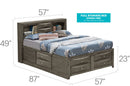 Modern Design Storage Bed With Bookcase Headboard by HouseOfZazla