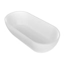 63 Inch Artificial Stone Solid Surface Freestanding Bathtub