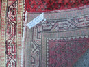 3'7"X 10' Antique Handmade India Oriental Paisley Wool Runner Rug Vegy