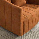 39"W Upholstered Oversized 360° Swivel Accent Barrel Chair