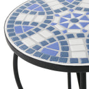 Outdoor Round Side Table with Mosaic-Style Top