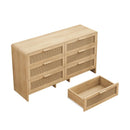 Modern Arc Shaped Corner Rattan Cabinet With 6 Drawers by HouseOfZazla
