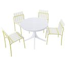 4 Piece Set Of Modern Color Block Designed Single Chairs With Round Table by HouseOfZazla