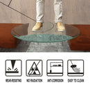 36" Round Tempered Glass Table Top Clear Glass 1 / 4" Thick Flat Polished Edge - Transparent by HouseOfZazla