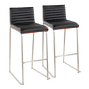 Mason Mara - Contemporary Fixed Height Barstool (Set of 2) by HouseOfZazla