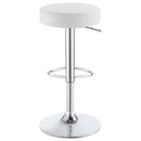 Ramses - Adjustable Backless Bar Stool With Adjustable Height Base - White by HouseOfZazla