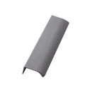 Grey Textured "Edge Straight" Tab Drawer Pulls