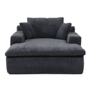 Oversized Upholstered Chaise Lounge Chair Sleeper Couch - Gray by HouseOfZazla