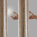 Knitted Jacquard Damask Total Blackout Grommet Top Curtain Panel by HouseOfZazla