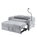 Modern Loveseat Pull Out Sofa Bed With Adjustable Backrest, Two Cup Holders, A Phone Holder, Three Charging Ports And Side Storage Pockets For Living Room by HouseOfZazla