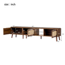 78" TV Stand With Ample Storage And Open Shelving - Walnut by HouseOfZazla