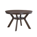 Modern Round Rubber Wood Dining Table for 4-6