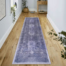 Maval - 2'6'' X 10' Washable Runner Rug - Anthracite by HouseOfZazla