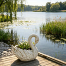 12.8'' Tall Vintage Swan Statue Planter
