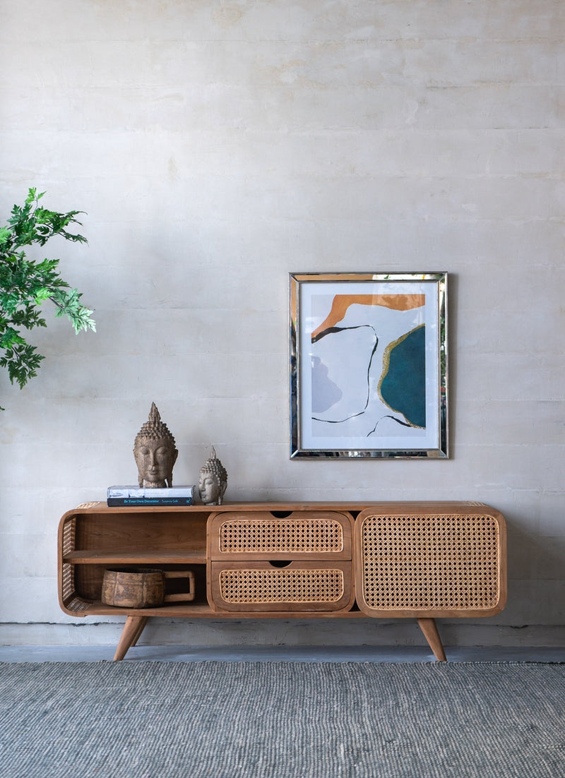 Walker Edison | Teak TV Stand Sideboard