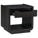 Leandro 2-piece Wood Coffee and End Table Set Burnished Black