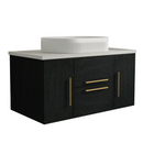 39.4 in Modern Floating Bathroom Vanity with Ceramic Sink