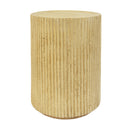 Cylindrical Outdoor Side Table Antique Brown MGO