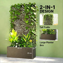 Trellis Planter with Spacious Metal Box and Efficient Drainage